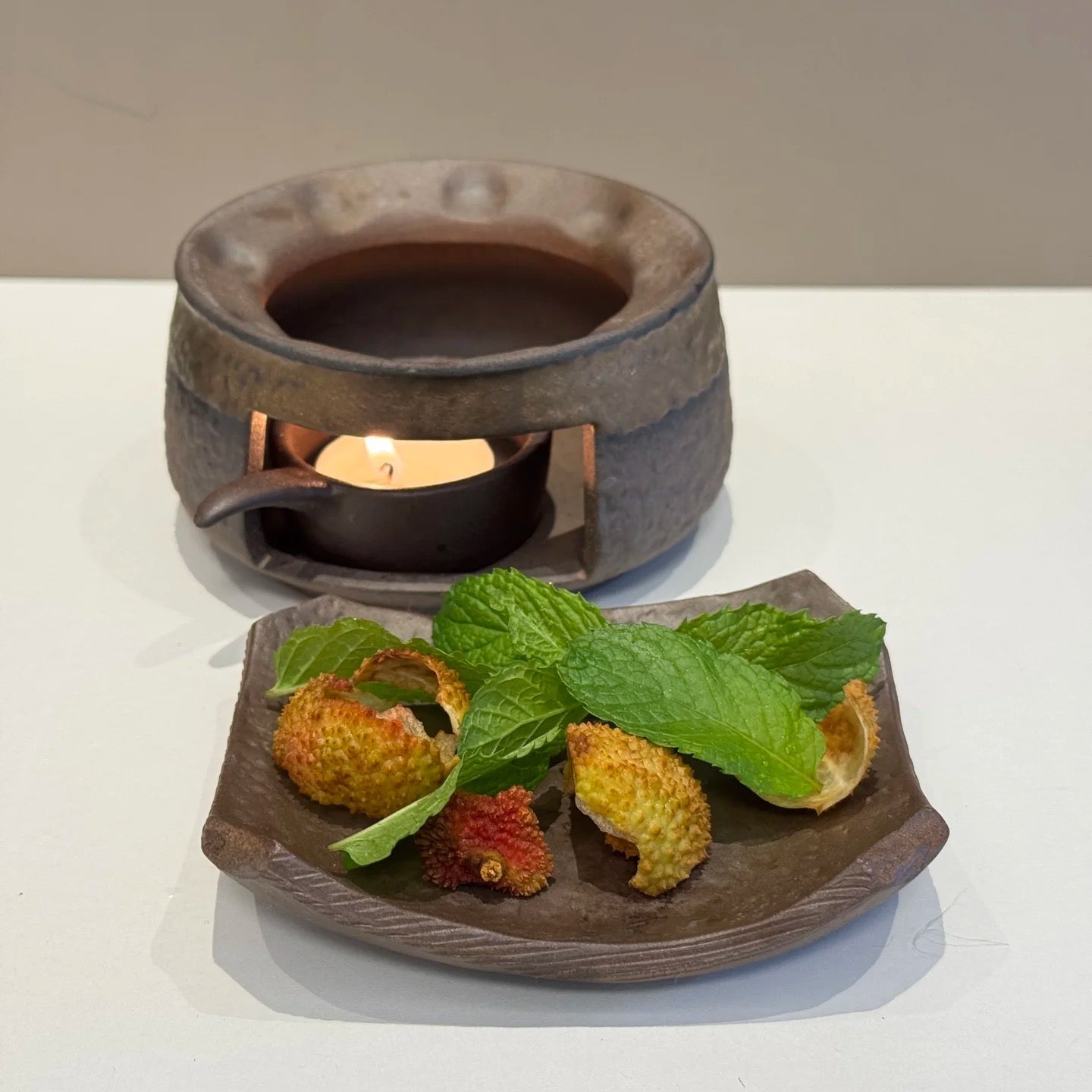 East Artifacts Artisan Clay Incense Burner & Tea Warmer & Natural Home Fragrance Diffuser