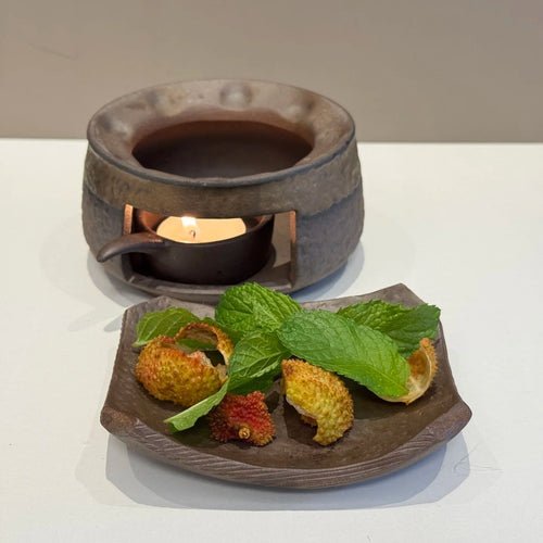 East Artifacts Artisan Clay Incense Burner & Tea Warmer & Natural Home Fragrance Diffuser